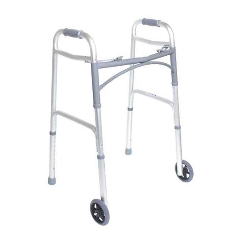 KosmoCare 30.5-37.5 inch Silver Deluxe Folding Walker, RX204