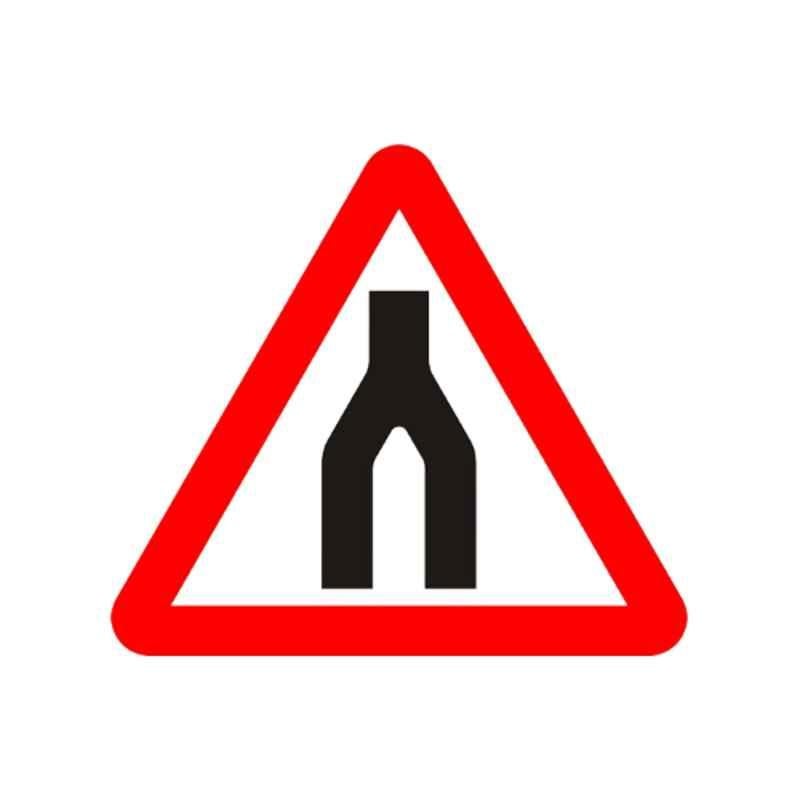 Ladwa 600mm Aluminium Red & White Triangle Start of Dual Carriageway Cautionary Retro Reflective Road Signage, LSI-CSB-600mm-SODC