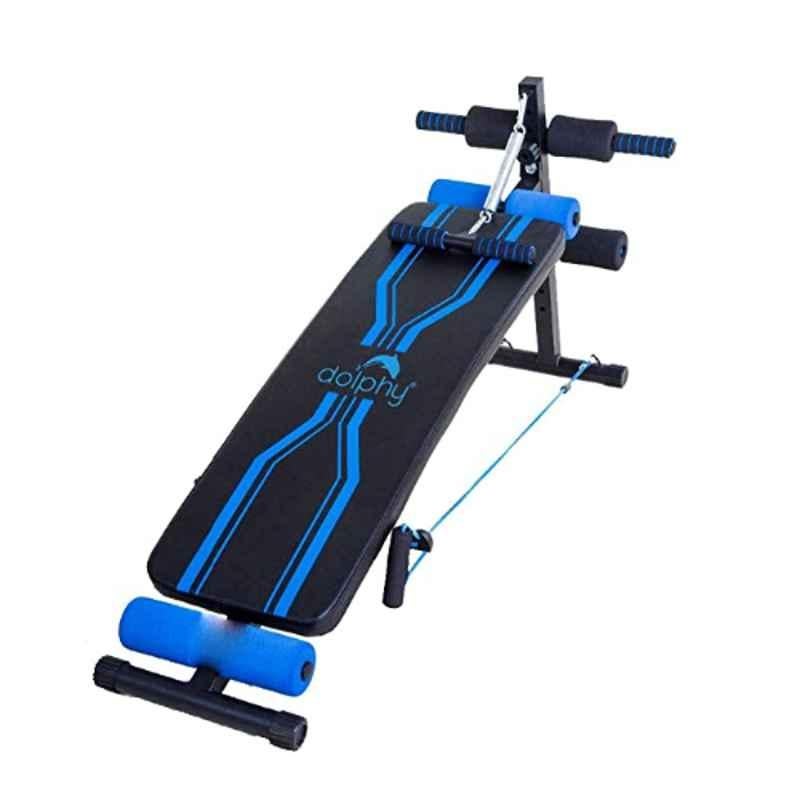 Dolphy 150kg Alloy Steel Blue & Black Decline Sit Up Bench for ABS Exercise