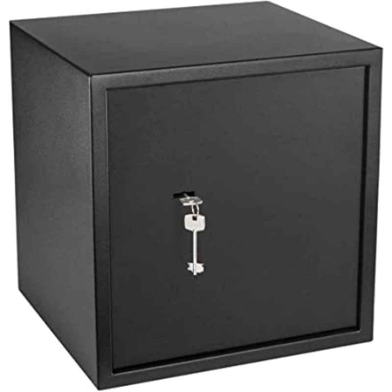 Rubik 10mm Alloy Steel Black Safe Box with Key Lock