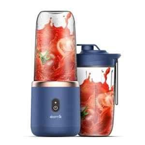 Deerma NU06 400ml PPTG Blue Portable Rechargeable Juicer Fruit Blender with Detachable Stainless Steel Blade