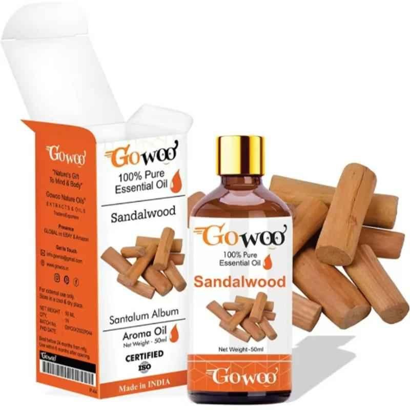 GoWoo 50ml Therapeutic Grade Sandalwood Oil for Skin, Aromatherapy & Face, GoWoo-P-151