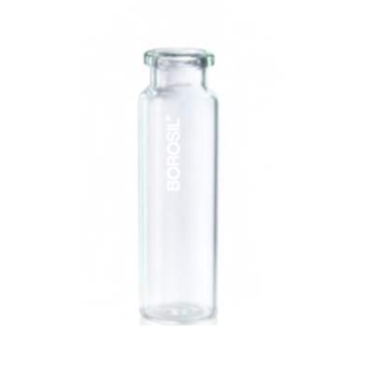 Borosil 100 Pcs 10ml Clear USP Type I Round Bottom Headspace GC Vial, VO10R12000S000 (Pack of 10)