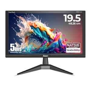 Foxin Crystal 19.5 inch 1440x900p HD Black Flat LED Monitor with True Pixel, Anti Glare, HDMI & VGA Ports