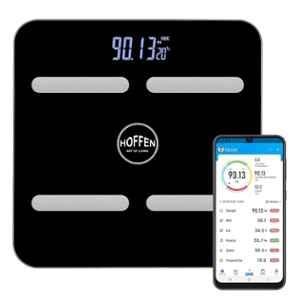 Hoffen 180kg Tempered Glass Black Smart Personal Body Fitness Wireless Body Weight Machine with LCD Display, HO-18_New