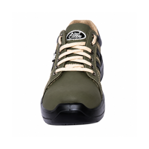 Allen Cooper AC1633 Leather Fiber Toe Olive Green Dual Density Work Safety Shoes, Size: 7