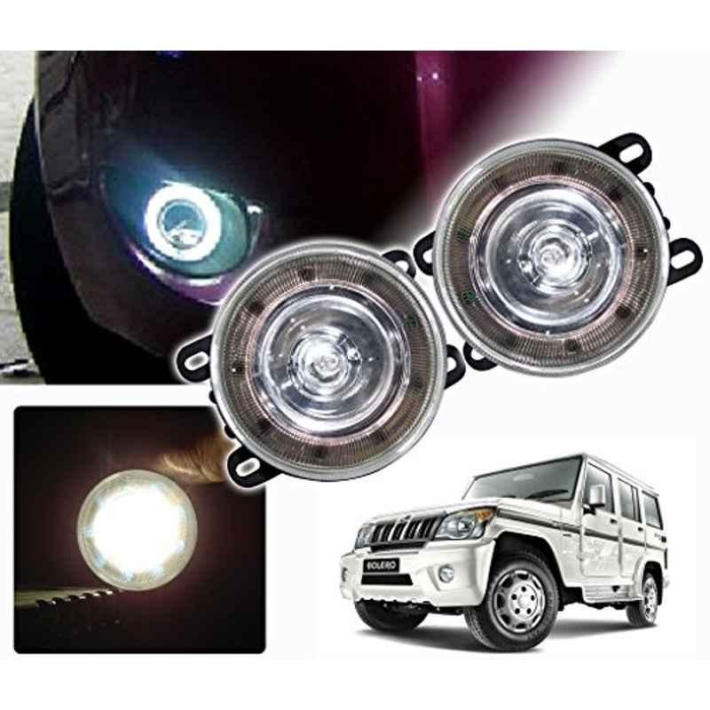 Kozdiko 2 Pcs 9 LED DRL Car High Power Fog Light for Mahindra Bolero