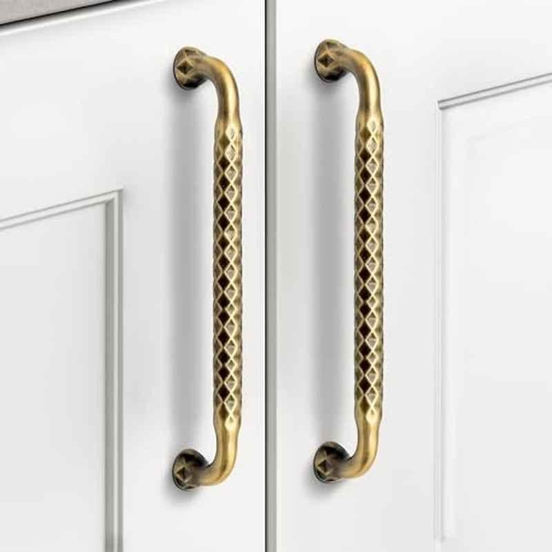 Plantex 224mm Zinc Brass Pull Cabinet Handle for Home & Office, APS-DTC-3710-BA-224MM-PK-2 (Pack of 2)