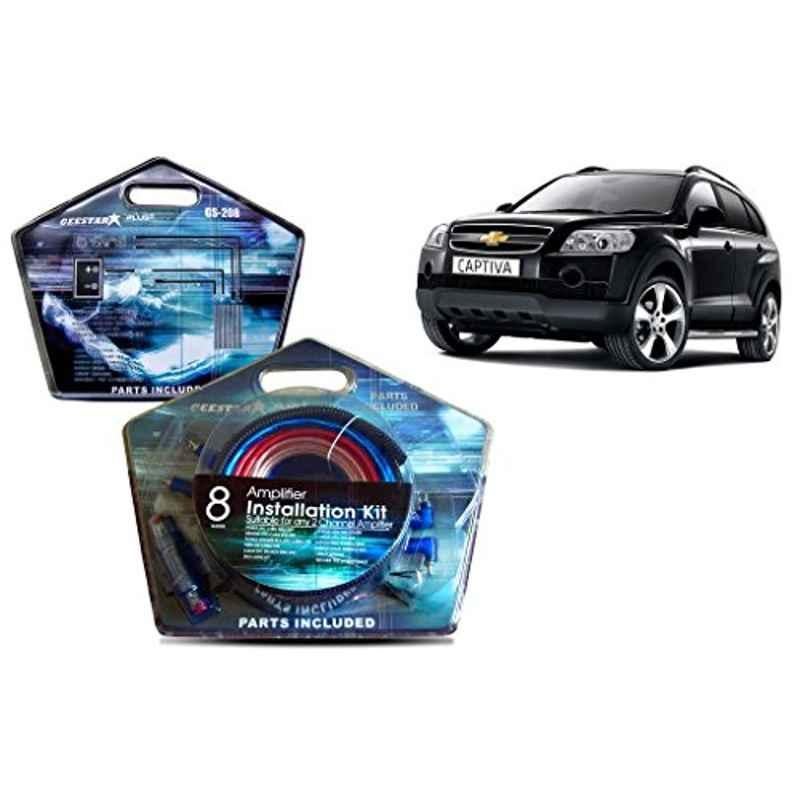 Auto Pearl Geestar Plus 8 Guage 2 Channel Amplifier Full Installation Kit for Chevrolet Captiva, GS-208