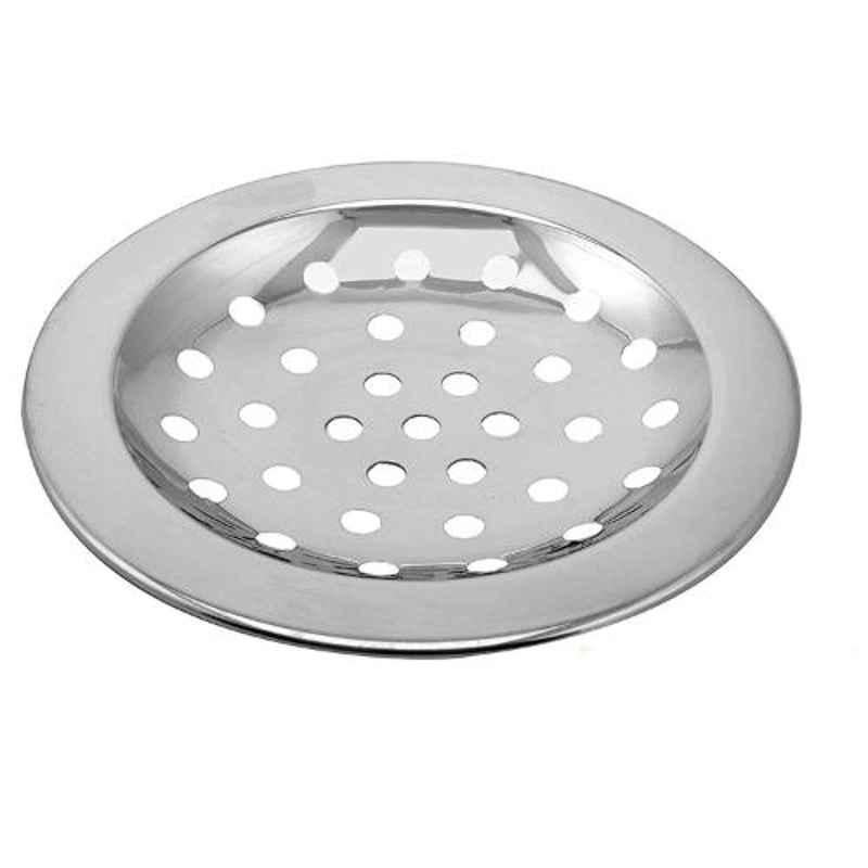MLOP 5 inch Stainless Steel Silver Round Bathroom Floor Drain Jali