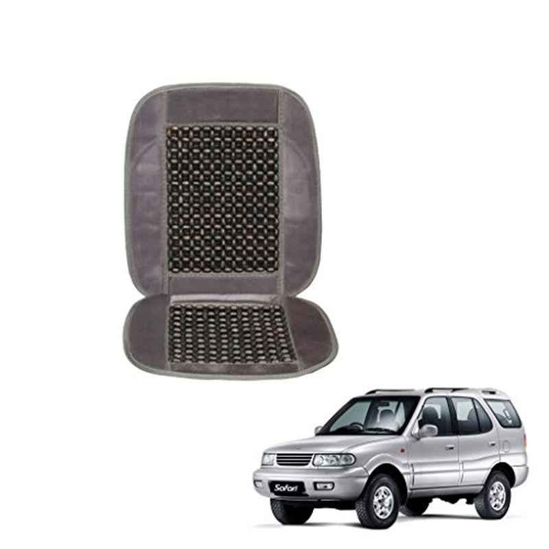 Kozdiko Wooden Beads Car Seat Cushion with Velvet Border for Tata Safari Dicor