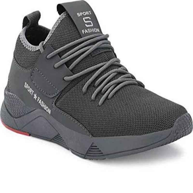 Durban Wonker SR-6413 Synthetic Leather Steel Toe Airmix Grey Safety Shoes, Size: 9