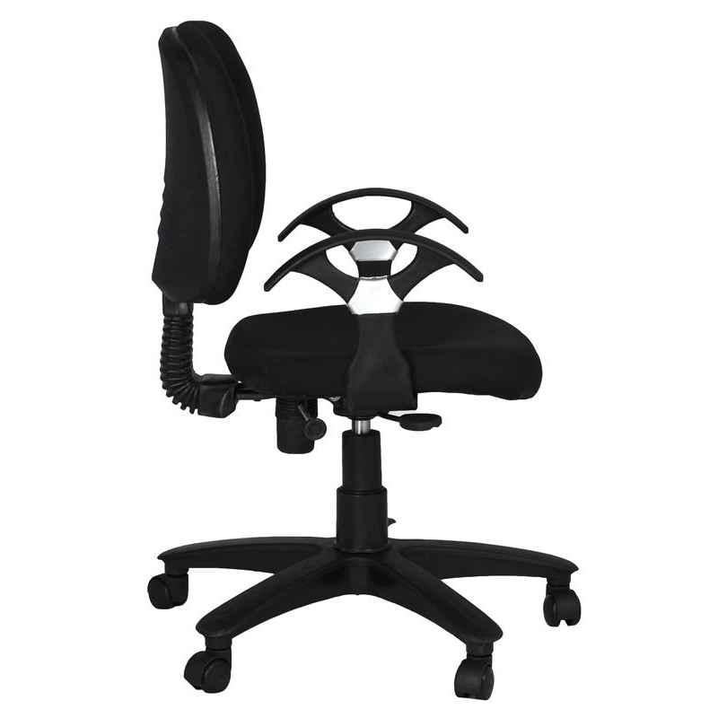 High Living Flora Foam Net Low Back Black Office Chair (Pack of 2)