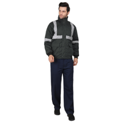 Club Twenty One Workwear Winter Shield Polyester Black Safety Jacket with Detachable Hood, 5005, Size: S