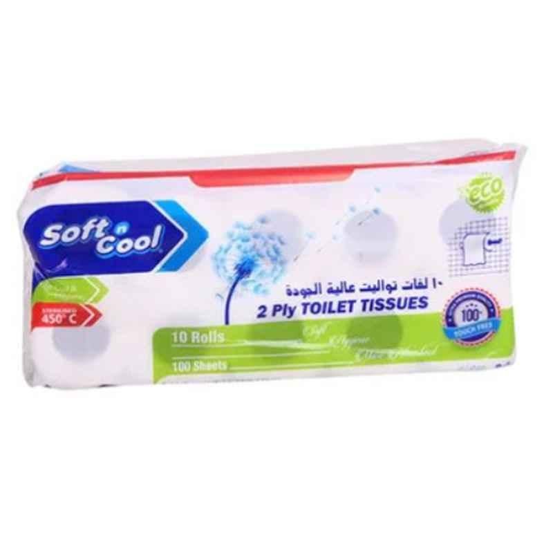 Soft N Cool 100 Sheet Toilet Roll, TR, (Pack of 10)