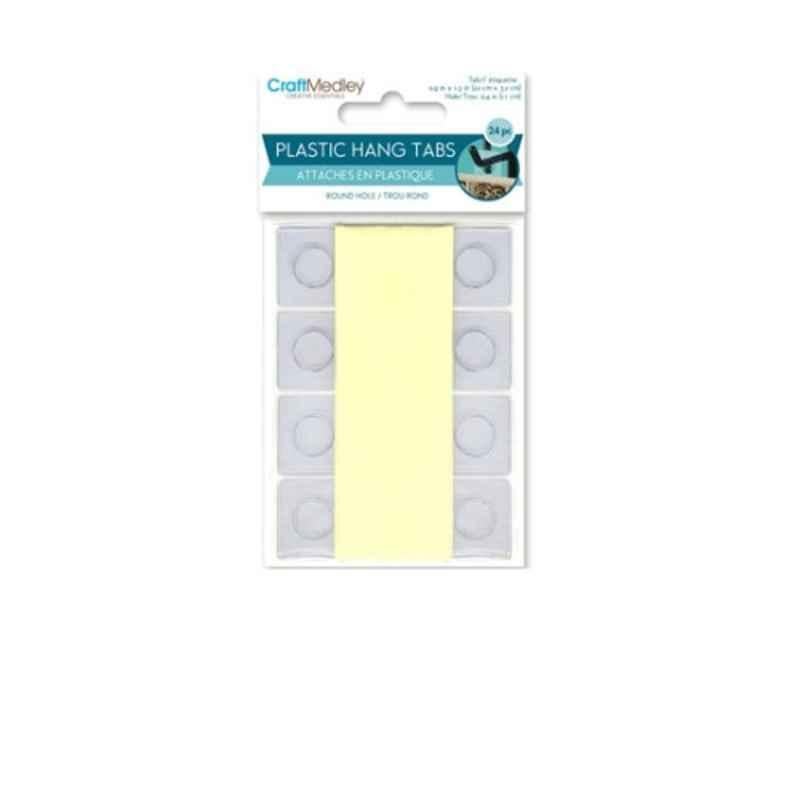 Craftmedley 24Pcs Plastic Peg-Hook Tabs Round Hole Set