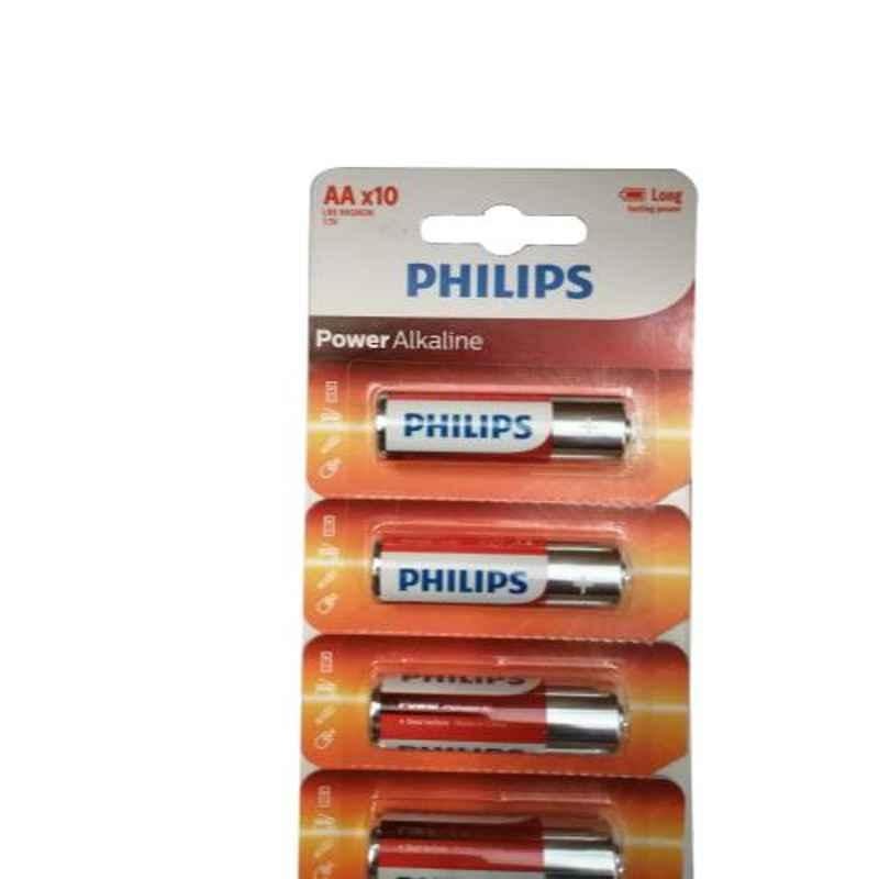 Philips LR6P10TS/97 1.5V Power Alkaline AA Battery, (Pack of 100)