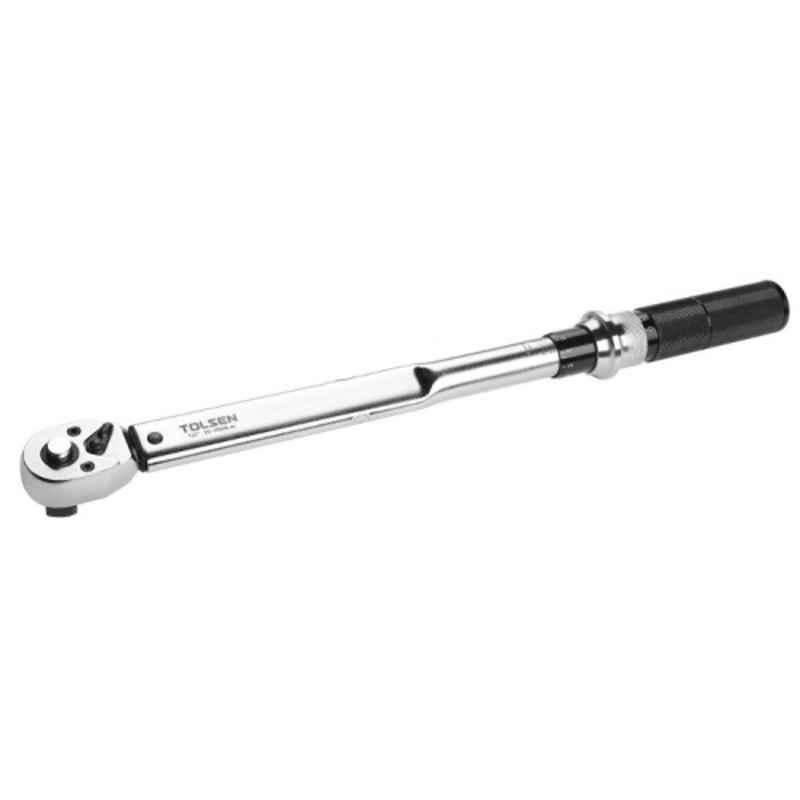 Tolsen 3/8 inch Cr-Mo Premium Micrometer Torque Wrench with Reversible Ratchet, 19505