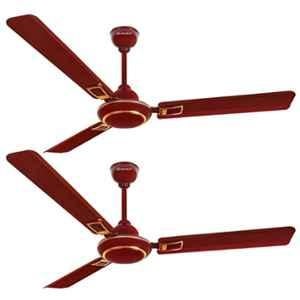 Longway Starlite Deco 50W Brown 3 Blade Ultra High Speed Ceiling Fan, Sweep: 1200 mm (Pack of 2)