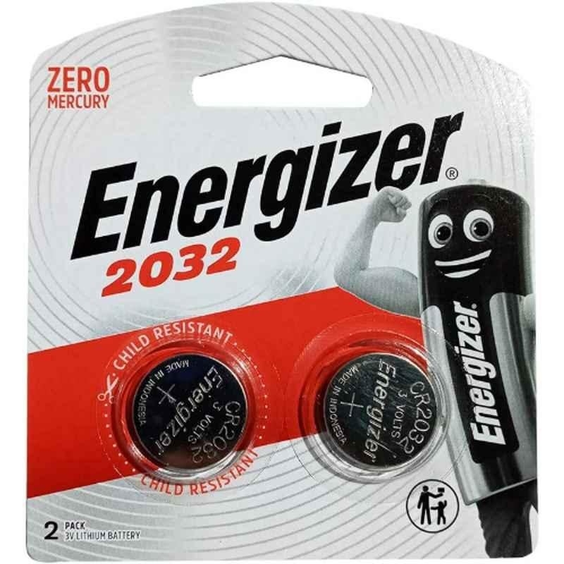 Energizer 3V Lithium Coin Battery, ECR2032BP2 (Pack of 2)