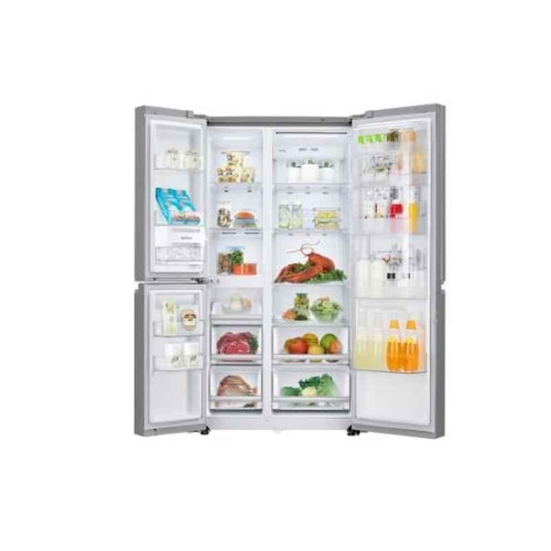 LG 884L Shiny Steel Side by Side Refrigerator with Door-in-Door, GC-F297CLAL