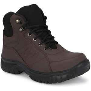 Ozarro Leather Steel Toe Brown Safety Shoes, S4432, Size: 6