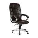 High Living Brown Leatherette High Back Extra Cushion Office Chair, HL_13