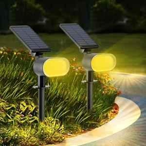 Gigalumi GL-223CW 12 LED BIS Approved Solar LED Smart Spot Lights with 5.5V Panel, 1500mAh Battery, Bluetooth & Remote Control