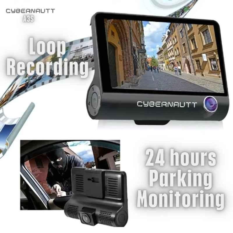 Cybernautt A3S 4 inch 3 Channel Car Dash Camera with IPS Display