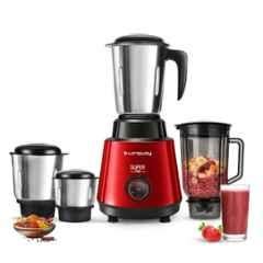 Longway Super Pro 750W ABS Plastic Red Wine & Black Juicer Mixer Grinder with 4 Stainless Steel Jars & 2 Years Warranty