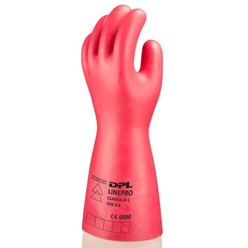 DPL LINEPRO GLV-RDSC-CL0 Red Straight Cuff Cut Electrical Insulated Lineman Glove, Size: 8