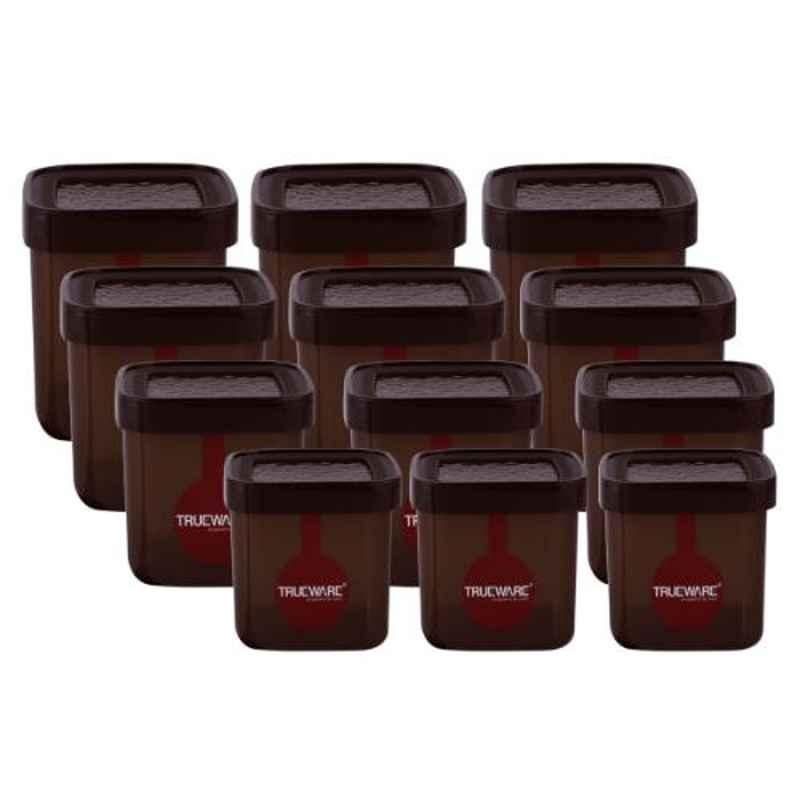 Trueware 12 Pcs Brown Hammered Eco Storage Container Set, Capacity: 500ml, 750ml, 1000ml & 1500ml