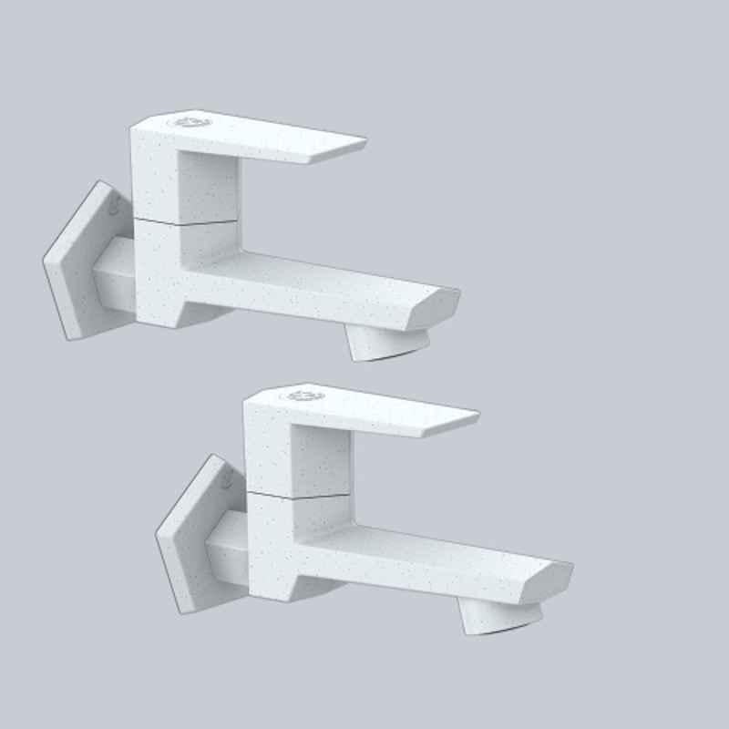 RN G20 15mm PTMT Marble Foam Flow Long Body Bib Cock with Flange (Pack of 2)