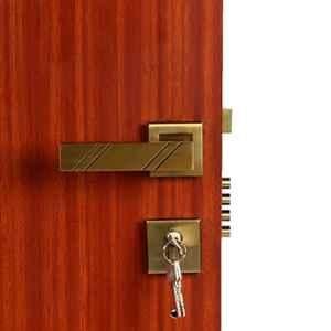 Handle Waala Rose Altis Stainless Steel Antique Brass Finish Both Side Key Mortise Door Lock Set