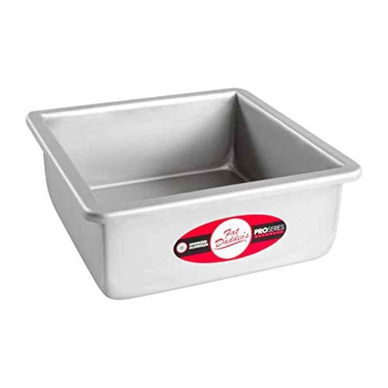 Fat Daddios 7 inch Aluminum Silver Square Cake Pan, PSQ-773