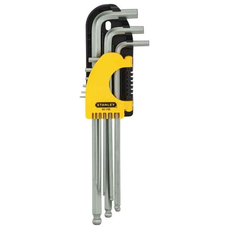 Stanley 9 Pieces Metric Extra Long Ball End Hex Key Set, 94-158
