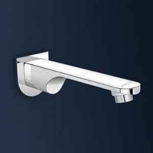 Plantex Pure Brass Silver Chrome Bath Tub Spout with Wall Flange/High Flow Spout for Bathroom, ORN-221