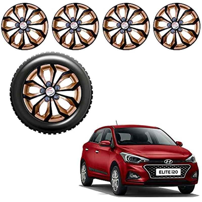 Buy Auto Pearl 4 Pcs 14 inch ABS Golden & Black Car Wheel Cover