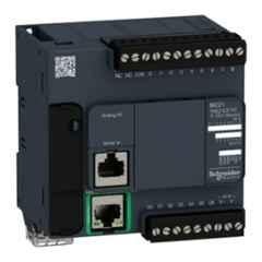 Schneider Electric Modicon M221 16 I/O 9DI 7DO Transistor PNP Ethernet Logic Controller, TM221CE16T