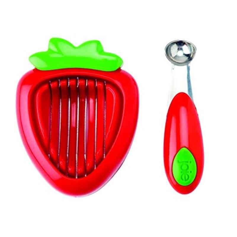 Joie Plastic Red Strawberry Hull Slicer, 87312