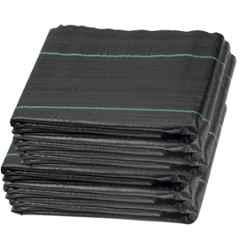 Singhal Premium 1x4m 110 GSM Polypropylene Black Sheet Mat for Garden Weed Control Barrier, WM-1x4