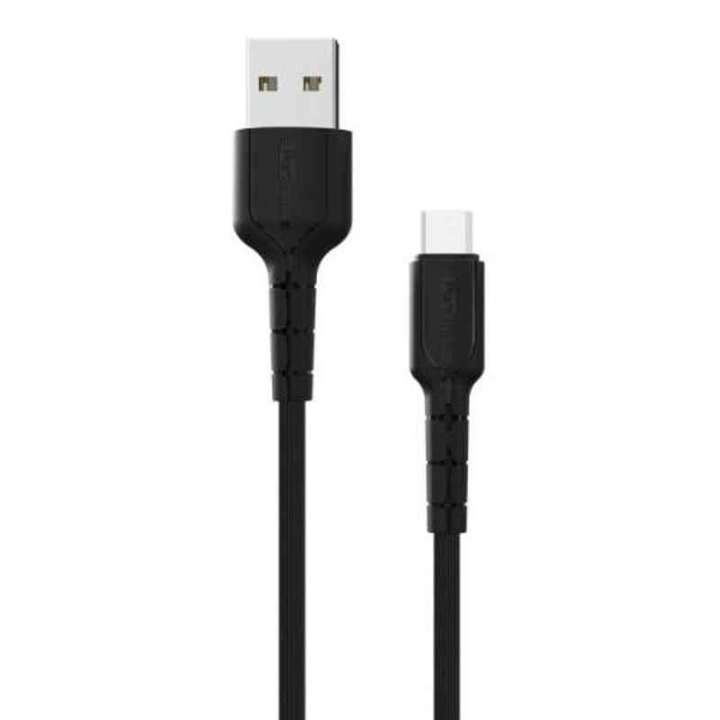 Portronics Konnect Star 2.4A Black 1.2m Micro USB Cable, POR-167 (Pack of 15)