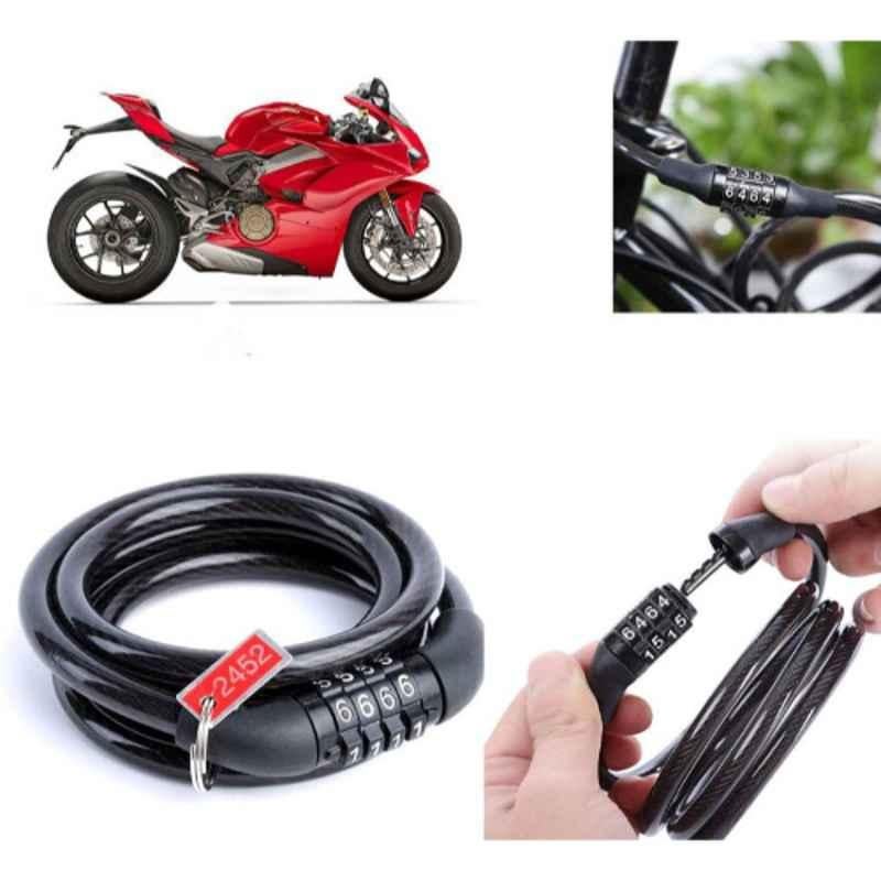 Auto Pearl PVC & Plastic Black Combination Cable Lock for Panigale, 558