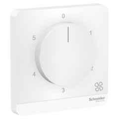 Schneider Electric AvatarOn 5 Steps 2M Polycarbonate White Fan Regulator, E8331FR350_WE_G8