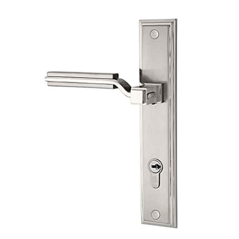 Bonus Premium Square 65mm Brass Brush Steel One Side Key Mortice Lock Set