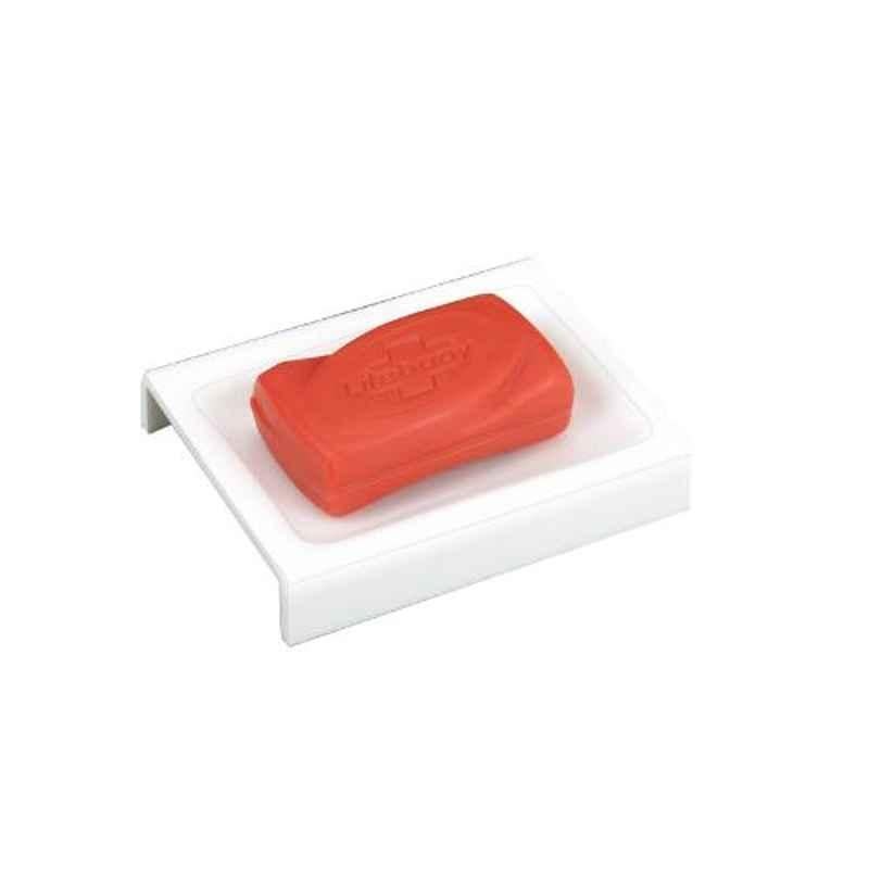 Axtry 6 inch Acrylic White Bathroom & Kitchen Floor Soap Dish