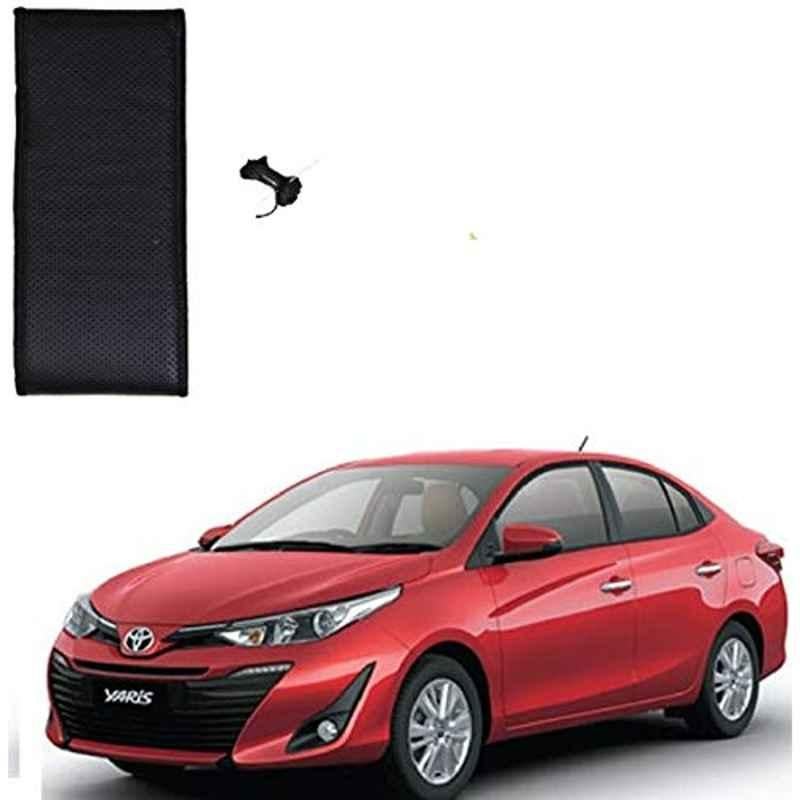 Kozdiko Faux Leather Black Stitchable Steering Wheel Cover for Toyota Yaris