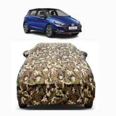 Aarex Auto Polyester Jungle 100% Waterproof Car Body Cover with Mirror Pocket, Anti Dust & Triple Stitched for Hyundai i20 (2010 to 2025) Model
