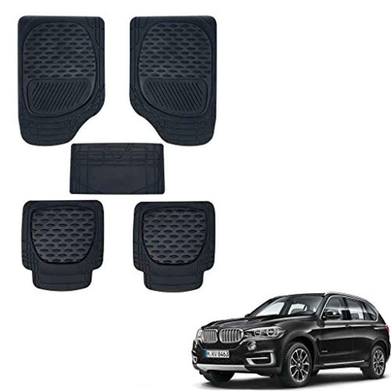 Kozdiko 6255TW 5 Pcs PVC & Rubber Black Car Mat Set for BMW X5