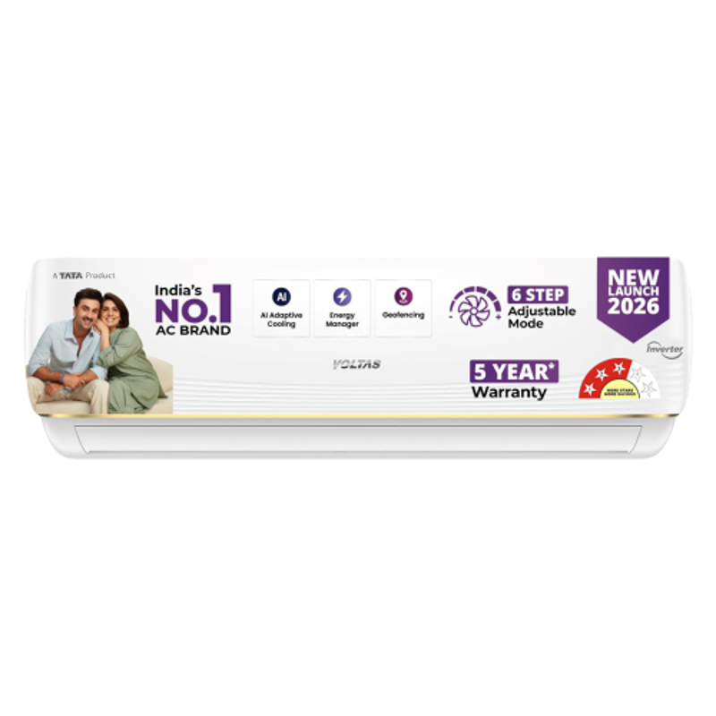 Voltas 1.5 Ton 3 Star White Inverter Split AC with Copper Condenser, 183INV VERTIS ELAN